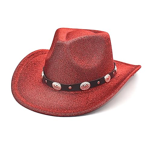 MUUYYI Cowboyhut für Urlaub, Glitzer, Disco, Überraschungsgeschenk für Mädchen, Jungen, Cowgirl-Hut für Karneval, Musikfestival von MUUYYI