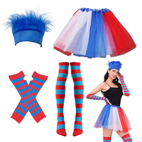 MUXIWOM Faschingskostüm Damen, 4er Karneval Kostüm Damen, Karnevalskostüm Damen mit Haarreif und Tüllrock, Große Größen Fasching Kostüm Damen für Karneval Fasching Rollenspiele Party MUXIWOM Faschingskostüm Damen, 4er Karneval Kostüm Damen, Karnevalskostüm Damen mit Haarreif und Tüllrock, Große Größen Fasching Kostüm Damen für Karneval Fasching Rollenspiele Party von MUXIWOM
