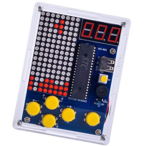 DIY Elektronische Spielkonsole Kit, 4 in 1 Retro Spiele LED Matrix Display Pädagogisches Lötprojekt DIY Elektronische Spielkonsole Kit, 4 in 1 Retro Spiele LED Matrix Display Pädagogisches Lötprojekt von MUXWELL