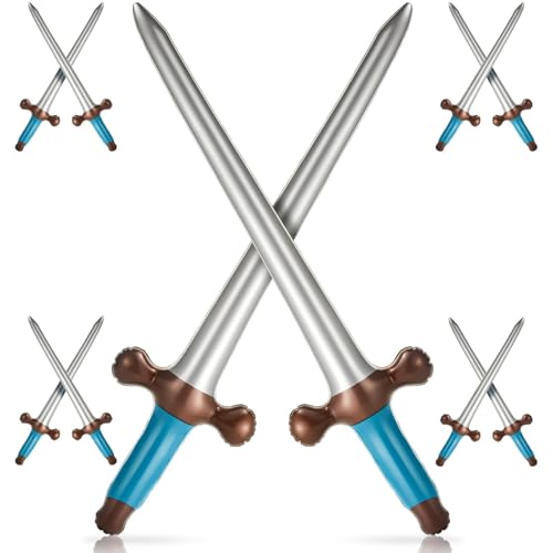 MUYAPAY 10 Stück Inflatable Schwert, Piratenkostüm Kinder Spielzeug, Aufblasbar Piratenschwert, Große Kunststoffschwerter Sword, Schwert Kinder für Geburtstag, Halloween-Kostüm, Piratenpartyzubehör MUYAPAY 10 Stück Inflatable Schwert, Piratenkostüm Kinder Spielzeug, Aufblasbar Piratenschwert, Große Kunststoffschwerter Sword, Schwert Kinder für Geburtstag, Halloween-Kostüm, Piratenpartyzubehör von MUYAPAY