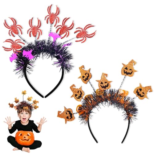 MUYAPAY 2 Stück Halloween Haarreif, Hexenhut Haarreif Set Furcht, Halloween Stirnband Wiederverwendbar, Haarreif Halloween Kinder Niedlich, für Halloween, Cosplay, Kostümpartys, Mottopartys MUYAPAY 2 Stück Halloween Haarreif, Hexenhut Haarreif Set Furcht, Halloween Stirnband Wiederverwendbar, Haarreif Halloween Kinder Niedlich, für Halloween, Cosplay, Kostümpartys, Mottopartys von MUYAPAY