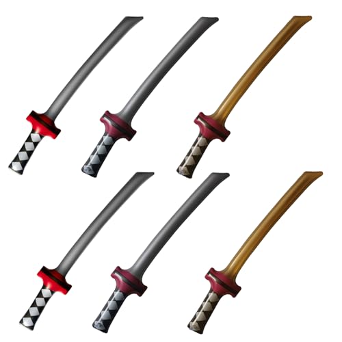 MUYAPAY 6 Stück Aufblasbare Schwerter, Ninja Inflatable Katana Sword, Piratenschwert Spielzeug, Piratenschwert, Aufgeblasenes Messer, Aufblasbares Spielzeug Kinder Waffen Piratenpartyzubehör MUYAPAY 6 Stück Aufblasbare Schwerter, Ninja Inflatable Katana Sword, Piratenschwert Spielzeug, Piratenschwert, Aufgeblasenes Messer, Aufblasbares Spielzeug Kinder Waffen Piratenpartyzubehör von MUYAPAY