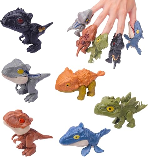 MUYAPAY 6 Stück Dinosaurier Spielzeug Dino Biss Finger, Kleine Dinosaurier Figuren Plastik, Dino Figuren Interessante, Dinosaurier Finger Spielzeug für Kinder, Jungen, Mädchen, Geburtstagsgeschenke MUYAPAY 6 Stück Dinosaurier Spielzeug Dino Biss Finger, Kleine Dinosaurier Figuren Plastik, Dino Figuren Interessante, Dinosaurier Finger Spielzeug für Kinder, Jungen, Mädchen, Geburtstagsgeschenke von MUYAPAY