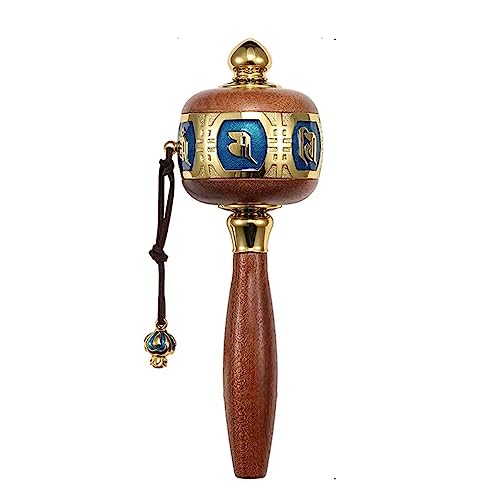 Gebetsmühle, buddhistisches Handgebetsrad, tibetisch-buddhistisches mit 6-stelliger Wahrheit, Mehrfarbig(Blue) von MUZIT