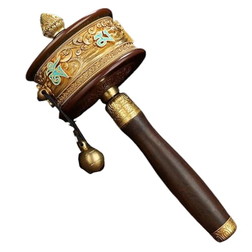 Gebetsmühle, buddhistisches Handgebetsrad, tibetisches , Kupfer-Palisandergriff, 23 x 8,5 cm Gebetsmühle, buddhistisches Handgebetsrad, tibetisches , Kupfer-Palisandergriff, 23 x 8,5 cm von MUZIT
