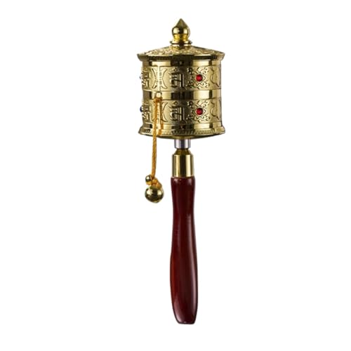 Gebetsrad, buddhistisches Handgebetsrad, tibetisch-buddhistisches aus Legierung, Holzgriff, Gravur, Rotation, Meditation, Yoga Gebetsrad, buddhistisches Handgebetsrad, tibetisch-buddhistisches aus Legierung, Holzgriff, Gravur, Rotation, Meditation, Yoga von MUZIT