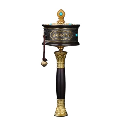 Gebetsrad, buddhistisches Handgebetsrad, tibetisch-buddhistisches aus Messing for Meditation, Entspannung, Yoga, Segen Gebetsrad, buddhistisches Handgebetsrad, tibetisch-buddhistisches aus Messing for Meditation, Entspannung, Yoga, Segen von MUZIT