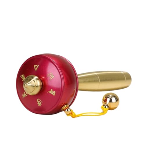 Gebetsrad, buddhistisches Handgebetsrad, tibetisch-buddhistisches aus Messing for Meditation und Yoga, Mehrfarbig(Red) von MUZIT