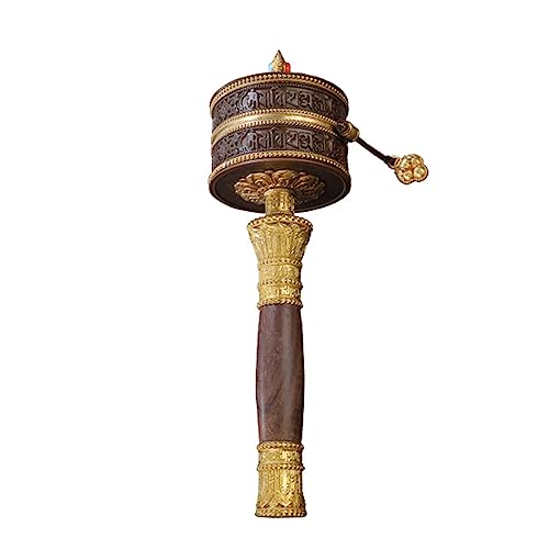 Gebetsrad, buddhistisches Handgebetsrad aus Messing, tibetisch-buddhistisches for Segen, Meditation, Entspannung, Yoga Gebetsrad, buddhistisches Handgebetsrad aus Messing, tibetisch-buddhistisches for Segen, Meditation, Entspannung, Yoga von MUZIT