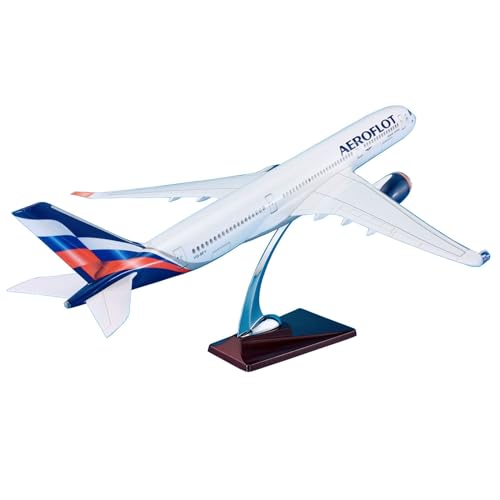 MUZIZY Flugzeugmodell kopieren 1:125 47 cm Flugzeug Flugzeuge Airbus A350-900 für Aeroflot Russian Airlines Legierung Flugzeugmodell Exquisite Geschenkkollektion von MUZIZY