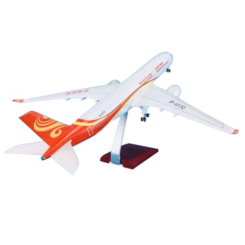 MUZIZY Flugzeugmodell kopieren 1:125 47 cm mit Rädern und LED-Leichtflugzeugen Airbus A350-900 für Hainan Airlines-Flugzeugmodell Exquisite Geschenkkollektion von MUZIZY