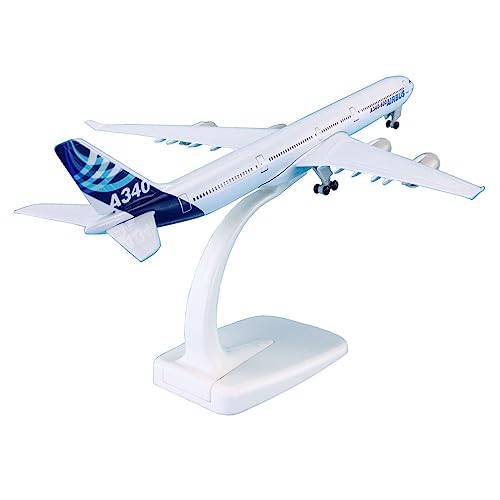 MUZIZY Flugzeugmodell kopieren 1:268 20 cm mit Rädern, proportionale Nachbildung von Flugzeugen, Airbus A340-600 für Flugzeugmodell Exquisite Geschenkkollektion von MUZIZY