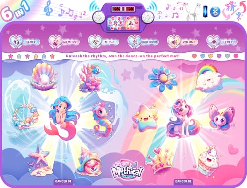 MUZREES 2025 Tanzmatte für Kinder ab 3 4 5 6 7 8 Jahre mädchen- Tanzmatte Bluetooth für Kinder mit Musik 2-Spieler Wiederaufladbar Kinder Tanzmatte Weihnachten Prinzessin Geschenk mädchen 4 Jahre MUZREES 2025 Tanzmatte für Kinder ab 3 4 5 6 7 8 Jahre mädchen- Tanzmatte Bluetooth für Kinder mit Musik 2-Spieler Wiederaufladbar Kinder Tanzmatte Weihnachten Prinzessin Geschenk mädchen 4 Jahre von MUZREES