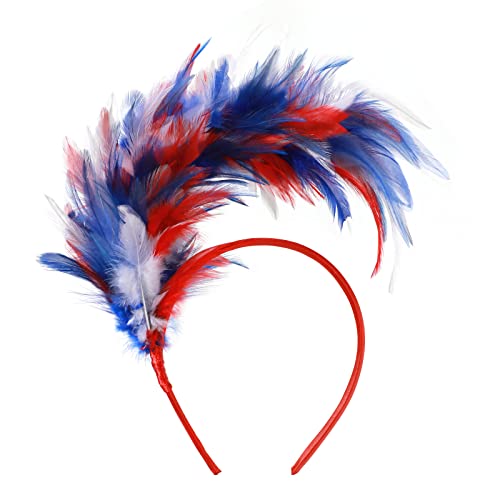MWOOT Damen Feder Haarreif, Feder Haarschmuck, 1920er Motto Party Kostüm Feder Kopfschmuck Fascinator, Feder Haarteil Accessoire für Karneval Regenbogen Verkleidungsfest Faschingskostüm MWOOT Damen Feder Haarreif, Feder Haarschmuck, 1920er Motto Party Kostüm Feder Kopfschmuck Fascinator, Feder Haarteil Accessoire für Karneval Regenbogen Verkleidungsfest Faschingskostüm von MWOOT