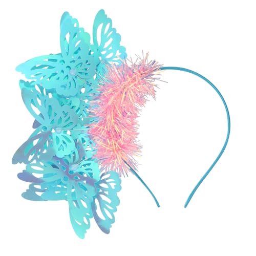 MWOOT Pailletten Schmetterling Haarschmuck Haarreif, Blau Stirnband mit Glitzernde Lamettaf, Fascinator Kopfschmuck mit Schmetterling Damen für Karneval Halloween Festival Tee-Party Accessoires MWOOT Pailletten Schmetterling Haarschmuck Haarreif, Blau Stirnband mit Glitzernde Lamettaf, Fascinator Kopfschmuck mit Schmetterling Damen für Karneval Halloween Festival Tee-Party Accessoires von MWOOT