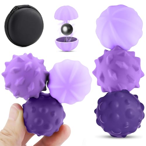 33mm Extragroßes Magnetische Fidget Toys, 3 Stück Magnetkugeln Stressball Silikon Sensorik Spielzeug,Magnetische Anziehungskraft Stress Bälle mit Silikonhülle, Anti-Stress Fidget Toys,Sensory Toy von MWRWRR