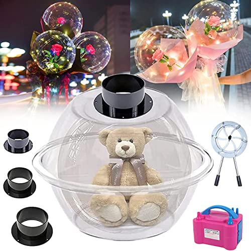 Ballonfüllmaschine mit Ballonpumpe, Aufblasset, Ballon-Expander Stuffer, Durchmesser 35 cm, für Geschenke, Füllung, Plüschtiere, Blumensträuße, Dekoration von MWUCAIXIA