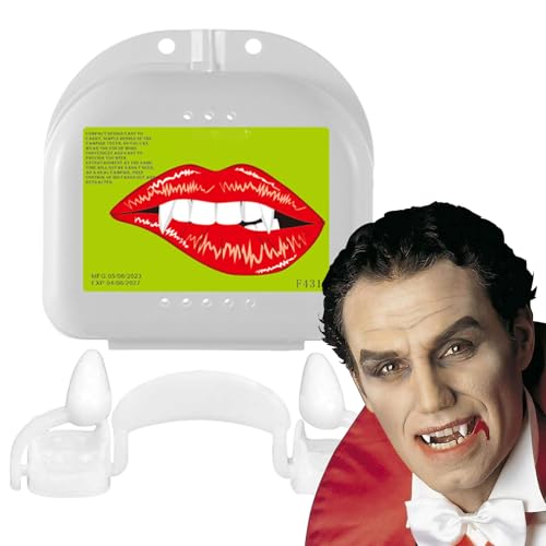 MWZBTG 3 Stück Vampirgebiss, 8.1 X 8.6 X 2.8cm Halloween Gebiss, Halloween Zähne Spitz, PP Silikon Einziehbare Vampirzähne, Realistische Vampirzähne Für Für Karneval Vampir Zombie Cosplay Maskerade MWZBTG 3 Stück Vampirgebiss, 8.1 X 8.6 X 2.8cm Halloween Gebiss, Halloween Zähne Spitz, PP Silikon Einziehbare Vampirzähne, Realistische Vampirzähne Für Für Karneval Vampir Zombie Cosplay Maskerade von MWZBTG