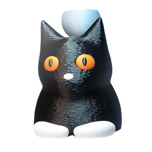 MWZBTG Drehende Katzenfigur | 3D Gedruckte Schwarze Katzen Statue,Desktop Sensorisches Tier Deko Spielzeug Für Schlafzimmer Wohnzimmer Arbeitszimmer Zuhause Schule Klassenzimmer MWZBTG Drehende Katzenfigur | 3D Gedruckte Schwarze Katzen Statue,Desktop Sensorisches Tier Deko Spielzeug Für Schlafzimmer Wohnzimmer Arbeitszimmer Zuhause Schule Klassenzimmer von MWZBTG