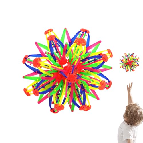 MWZBTG Expandierender Ball, 13x26 cm Atembälle, Expandable Breathing Ball, Magischer Teleskopball, Regenbogen Schrumpfball, Atemball Magischer Erweiterbarer, Neuheit Outdoor Großer Expansionsball von MWZBTG