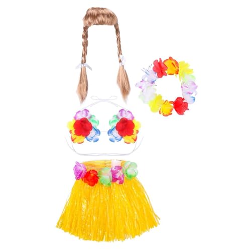 MWZBTG Gänse Outfits - Garten Hawaiianisches Tier Outfit,Kleidung Accessoires Bikini Rock Perücke für Sommerparty Deko 60 cm Gans Statue von MWZBTG