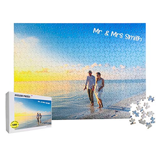 MXCUSTOM Personalisierte Puzzle 500 Teile, Fotopuzzle Erwachsene mit Eigenem Foto Bild Text zum Selbstgestalten Puzzel Querformat Horizontal (PUZ-500-H) von MXCUSTOM
