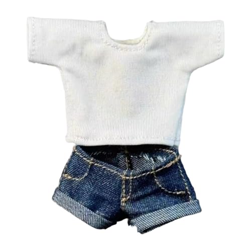 1/12 Casual Top Jeans Shorts Casual Dress Up für 15,2 cm Puppen Accs blaue Hosen 1/12 Casual Top Jeans Shorts Casual Dress Up für 15,2 cm Puppen Accs blaue Hosen von MXRGUMVI