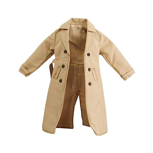 1/12 Männer Frauen Trenchcoat Handgemachte Puppenkleidung für 15,2 cm Figuren Körper, Khaki, 11 cm von MXRGUMVI