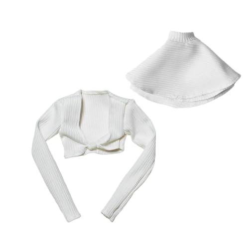 1/6 Langarm-Shirt und Rock Outfit für 30,5 cm große Frauen-Figuren Zubehör weiß, 5 cm 1/6 Langarm-Shirt und Rock Outfit für 30,5 cm große Frauen-Figuren Zubehör weiß, 5 cm von MXRGUMVI