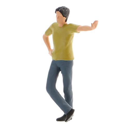 1/64 Miniatur Männer Figur Szene Charakter Straßenfigur Modell Grünes Hemd, Typ 1 von MXRGUMVI