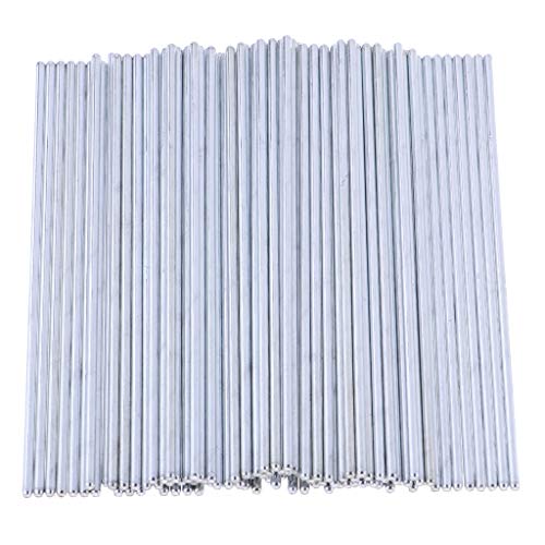100 Stück Edelstahlschaft Rundstabachsen 100mmx2mm für DIY Spielzeug Modell Teile von MXRGUMVI
