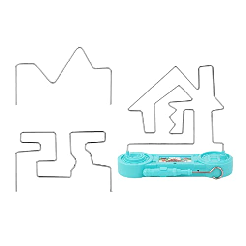 Electric Bump Labyrinth-Spiel, manuelles tragbares Touch-Puzzle-Spiel für Party-Kinder, Grün, 16,5 x 16 x 6 cm von MXRGUMVI