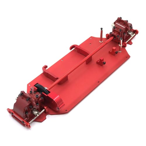 MXRGUMVI 1/12 RC Auto Grundplatte Getriebe Upgraded Mount Getriebe Kit Zubehör Ersatz für WLtoys 124016 124017 124018 124019 Rot von MXRGUMVI