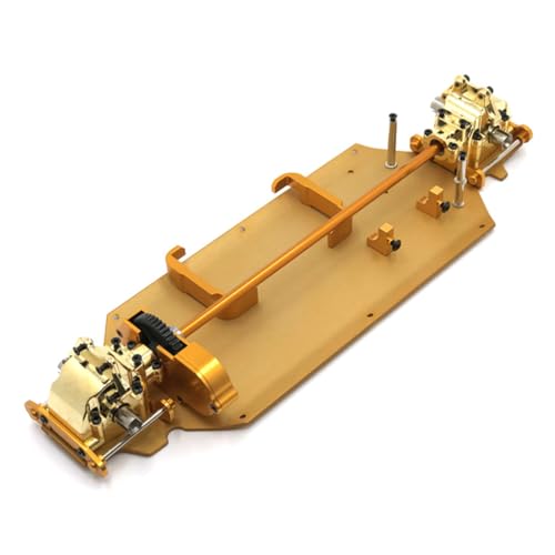 MXRGUMVI 1/12 RC Auto Metall Grundplatte Getriebe Modifikation Batteriehalter Kit Ersatz für WLtoys 124016 124017 124018 124019 Gold von MXRGUMVI