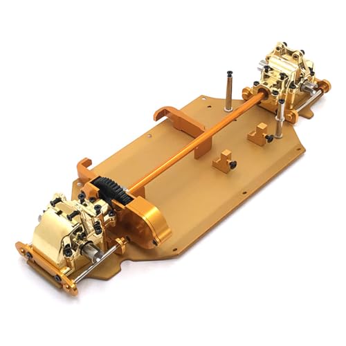 MXRGUMVI 1/14 RC Auto Bodenplatte Batteriehalter Differential Ersatzteile Getriebe Kit Ersatz für WLtoys 144010 144001 144002 Gold von MXRGUMVI