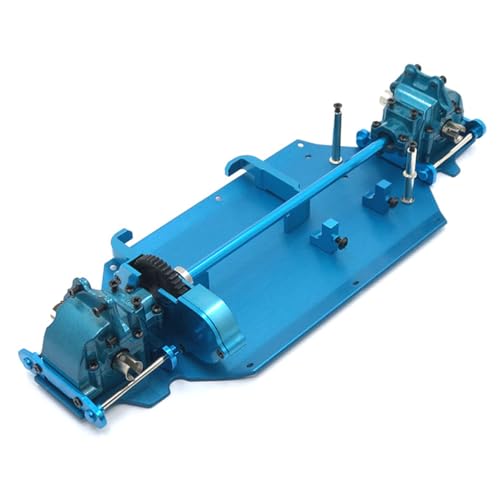 MXRGUMVI 1/14 RC Auto Bodenplatte Upgrade Differential Ersatzteile Getriebe Set Zubehör Ersatz für WLtoys 144010 144001 144002 Blau von MXRGUMVI