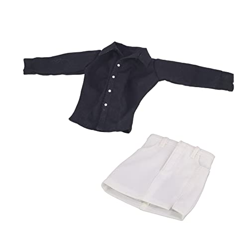 MXRGUMVI 1/6 Scale Female Soldier Clothes for 30.5 cm Soldiers Figures Black and White, 10cm von MXRGUMVI