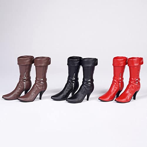 MXRGUMVI 1/6 Scale High Heeled Boots Shoes for 30.5 cm Female Action Figure Body Brown von MXRGUMVI
