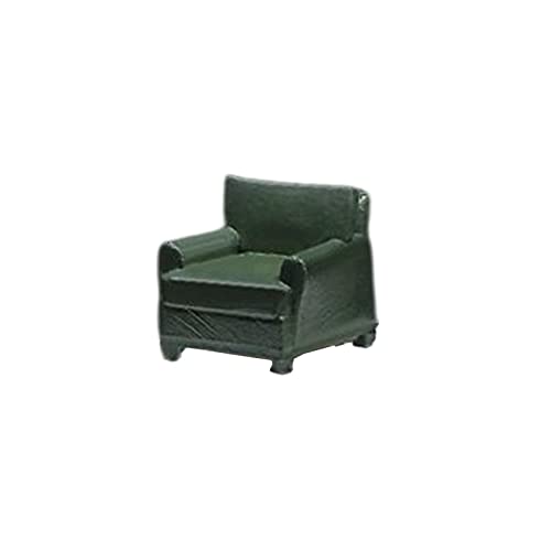MXRGUMVI 1/64 Mini Ornamente Miniaturfiguren Modell DIY Handwerk Projekte Leichtes kleines Sofa, 1/64 Einzelsofa Grün von MXRGUMVI