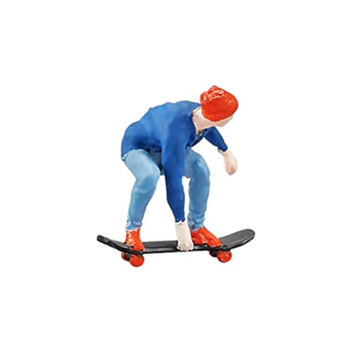 MXRGUMVI 1/64 Miniaturfigur Skateboard Man für Park Architektur Modellsammlungen von MXRGUMVI