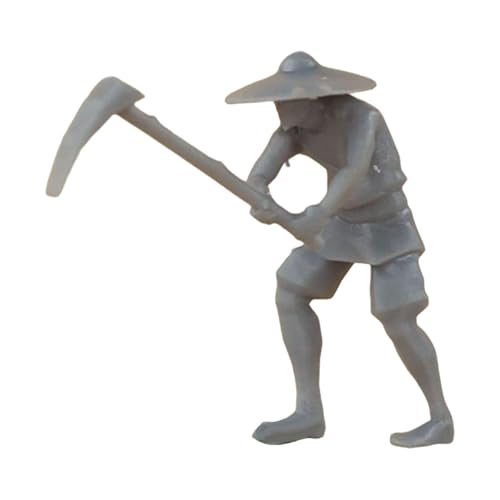 MXRGUMVI 1/87 Scale Farm Keeper Model Resin DIY Scene Character Model Miniature Scene Hacke, 2 cm von MXRGUMVI
