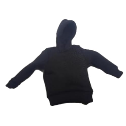 MXRGUMVI 1:12 Scale Male Figure Hoodies Top for 15.2 cm Male Collectable Action Figure Black von MXRGUMVI