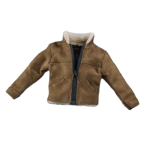 MXRGUMVI 1:12 Soldatenjacke, Miniatur-Kleidung für 15,2 cm große Figur, Verkleidepuppe, Modell, Kaffee, 5,6 cm MXRGUMVI 1:12 Soldatenjacke, Miniatur-Kleidung für 15,2 cm große Figur, Verkleidepuppe, Modell, Kaffee, 5,6 cm von MXRGUMVI