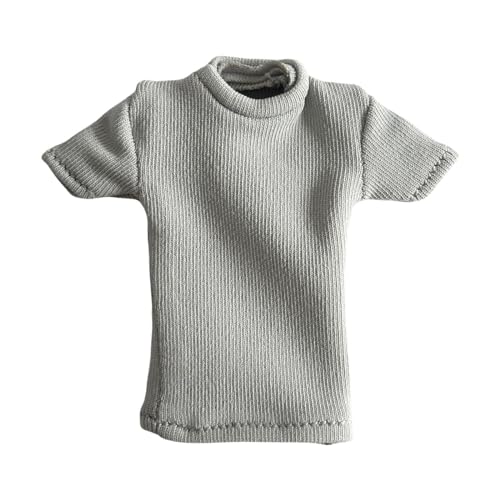 MXRGUMVI 1:12 T-Shirt, 15,2 cm, Actionfigur, Modell für 15,2 cm große weibliche Figuren, grau, Länge: 5,1 cm von MXRGUMVI