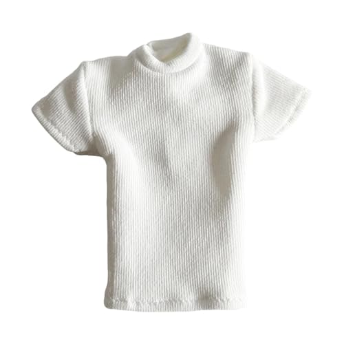 MXRGUMVI 1:12 T-Shirt, 15,2 cm, Actionfigur, Modell für 15,2 cm große weibliche Figuren, weiß, Länge: 5,1 cm von MXRGUMVI