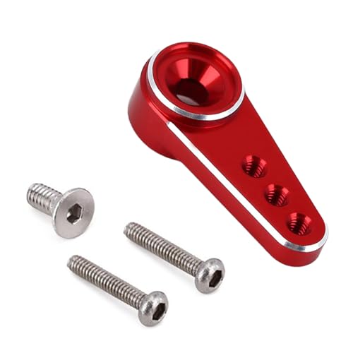 MXRGUMVI 1:24 Fernbedienung Auto Lenk-Servo Arm Tragbar Anti-Rost Ersatzteile Zubehör Ersatz für ES08A/08MA/08MD Rot von MXRGUMVI