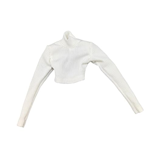 MXRGUMVI 1:6 Female Crop Tops Kostüm Langarm Fitted Top für 30,5 cm Actionfigur Weiß, 6 cm von MXRGUMVI
