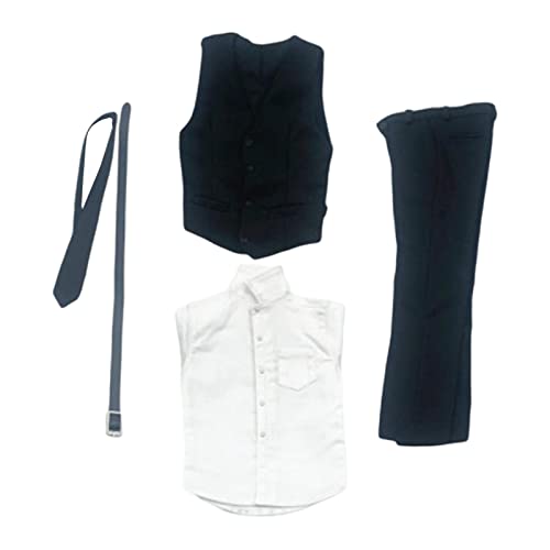 MXRGUMVI 1:6 männliche Figur Anzug Outfit für 30,5 cm große Actionfigur, Dekoration, Schwarz von MXRGUMVI
