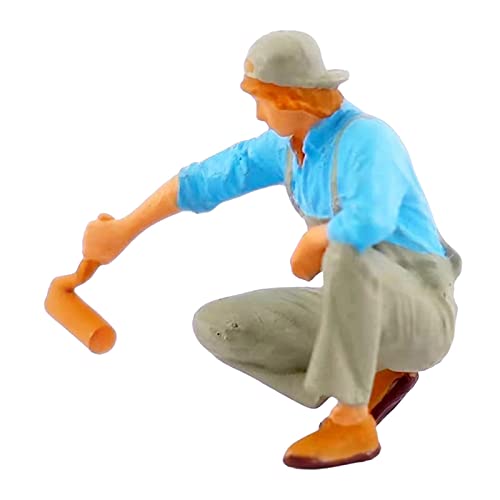MXRGUMVI 1:87 Miniatur Menschen Figuren für Szene Layout Zubehör blau grau, Höhe 2 cm von MXRGUMVI