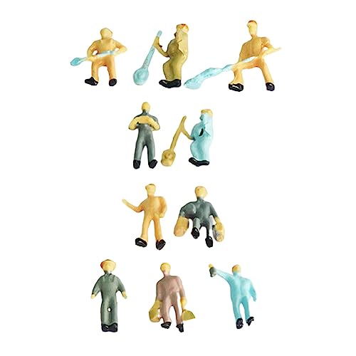MXRGUMVI 10 Stück 1/43 Miniatur-Modelleisenbahnarbeiter-Figuren, Spielzeug, Sandtisch-Szene von MXRGUMVI